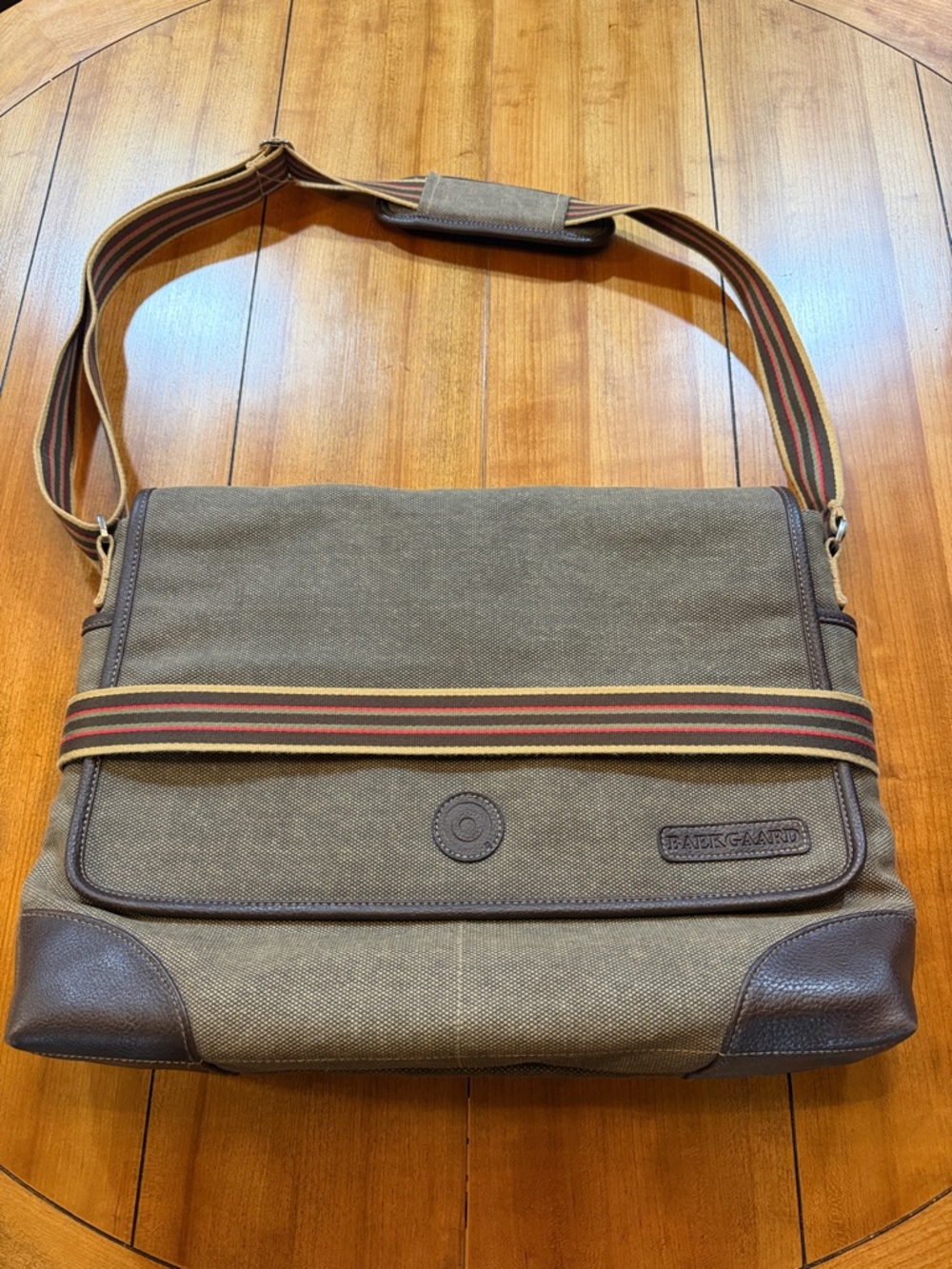 Messenger Bag with Striped Strap